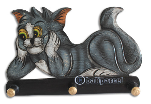 Handpainted Hanger From Albesia Wood