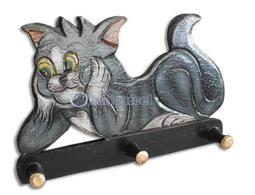 Handpainted Hanger From Albesia Wood