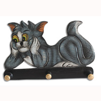 Handpainted Hanger From Albesia Wood