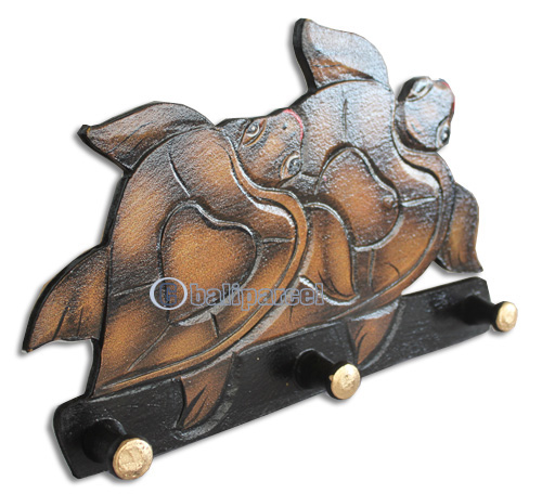 Handpainted Hanger From Albesia Wood