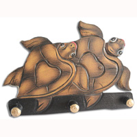Handpainted Hanger From Albesia Wood