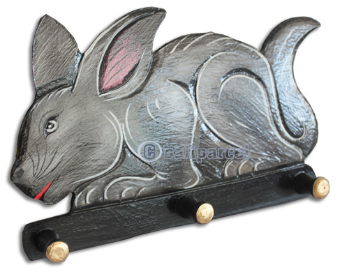 Handpainted Hanger From Albesia Wood