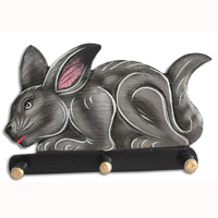 Handpainted Hanger From Albesia Wood