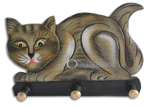 Handpainted Hanger From Albesia Wood