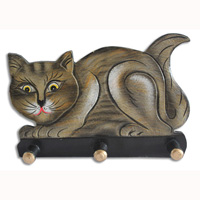 Handpainted Hanger From Albesia Wood