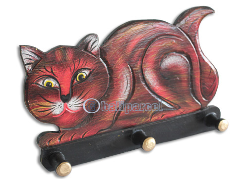 Handpainted Hanger From Albesia Wood