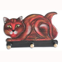 Handpainted Hanger From Albesia Wood