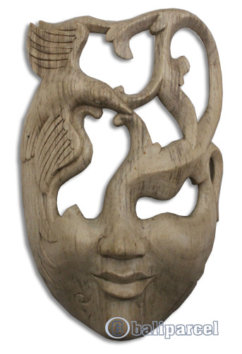 Wooden Mask Carving, Hand Carved From Waru Wood