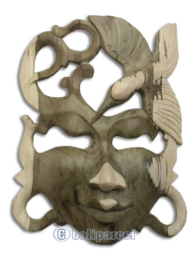 Wooden Mask Carving, Hand Carved From Waru Wood