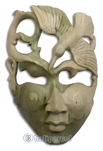 Wooden Mask Carving, Hand Carved From Waru Wood