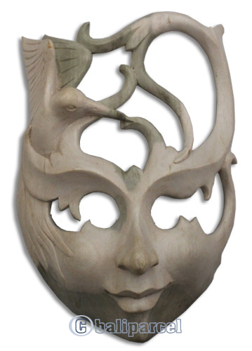 Wooden Mask Carving, Hand Carved From Waru Wood