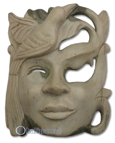 Wooden Mask Carving, Hand Carved From Waru Wood