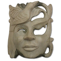 Wooden Mask Carving, Hand Carved From Waru Wood