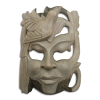 Wooden Mask Carving, Hand Carved From Waru Wood