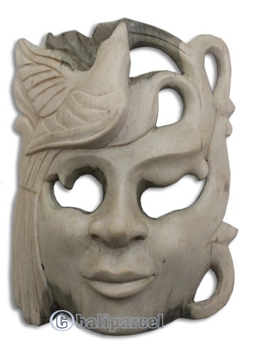 Wooden Mask Carving, Hand Carved From Waru Wood