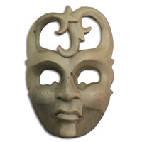 Wooden Mask Carving, Hand Carved From Waru Wood