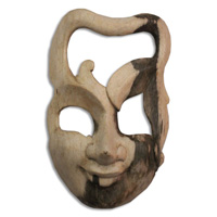 Wooden Mask Carving, Hand Carved From Waru Wood