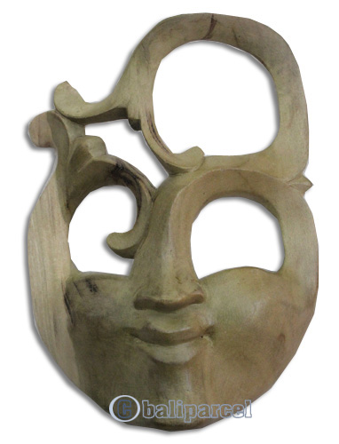 Wooden Mask Carving, Hand Carved From Waru Wood