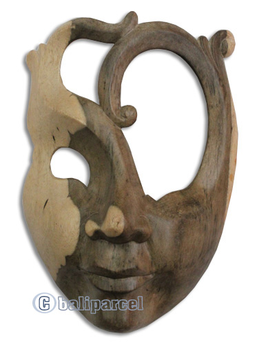 Wooden Mask Carving, Hand Carved From Waru Wood