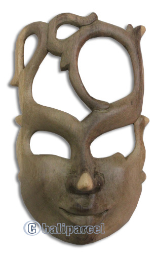 Wooden Mask Carving, Hand Carved From Waru Wood