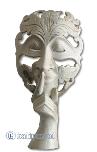 Wooden Mask Carving, Hand Carved From Waru Wood