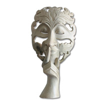 Wooden Mask Carving, Hand Carved From Waru Wood