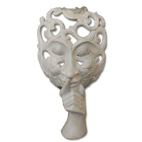 Wooden Mask Carving, Hand Carved From Waru Wood