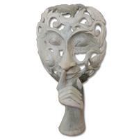 Wooden Mask Carving, Hand Carved From Waru Wood