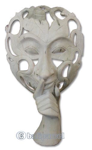 Wooden Mask Carving, Hand Carved From Waru Wood
