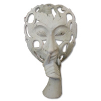 Wooden Mask Carving, Hand Carved From Waru Wood