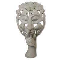 Wooden Mask Carving, Hand Carved From Waru Wood