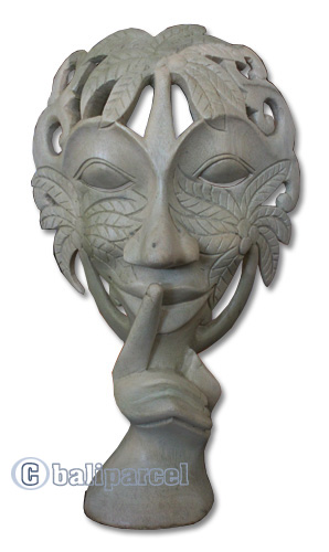 Wooden Mask Carving, Hand Carved From Waru Wood