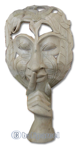 Wooden Mask Carving, Hand Carved From Waru Wood