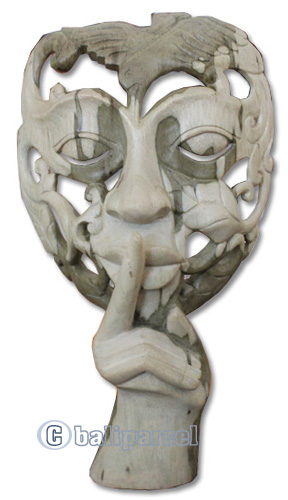 Wooden Mask Carving, Hand Carved From Waru Wood