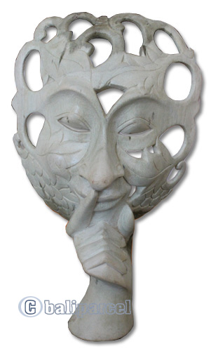 Wooden Mask Carving, Hand Carved From Waru Wood