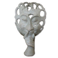 Wooden Mask Carving, Hand Carved From Waru Wood