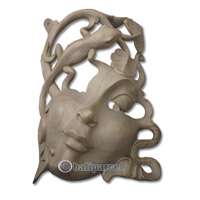 Wooden Mask Carving, Hand Carved From Waru Wood
