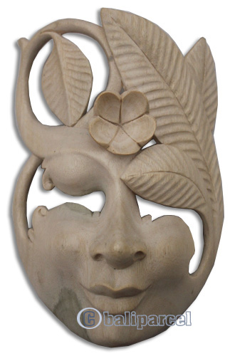 Wooden Mask Carving, Hand Carved From Waru Wood