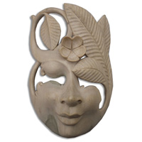 Wooden Mask Carving, Hand Carved From Waru Wood
