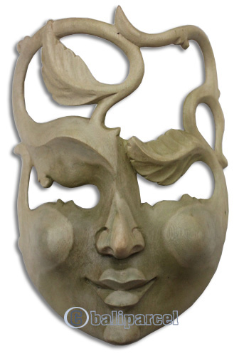 Wooden Mask Carving, Hand Carved From Waru Wood