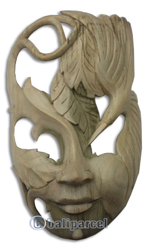 Wooden Mask Carving, Hand Carved From Waru Wood