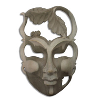 Wooden Mask Carving, Hand Carved From Waru Wood