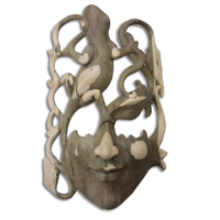 Wooden Mask Carving, Hand Carved From Waru Wood