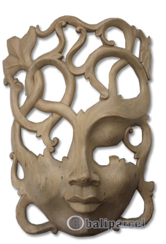 Wooden Mask Carving, Hand Carved From Waru Wood