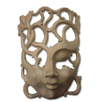 Wooden Mask Carving, Hand Carved From Waru Wood
