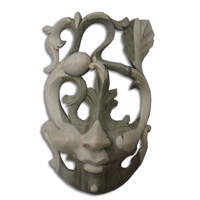 Wooden Mask Carving, Hand Carved From Waru Wood