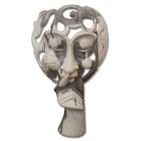 Wooden Mask Carving, Hand Carved From Waru Wood