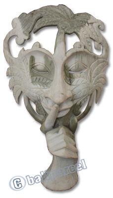 Wooden Mask Carving, Hand Carved From Waru Wood