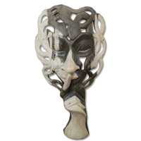 Wooden Mask Carving, Hand Carved From Waru Wood
