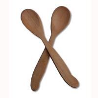 Wooden Sugar Spoon, Hand Carved From Saba Wood